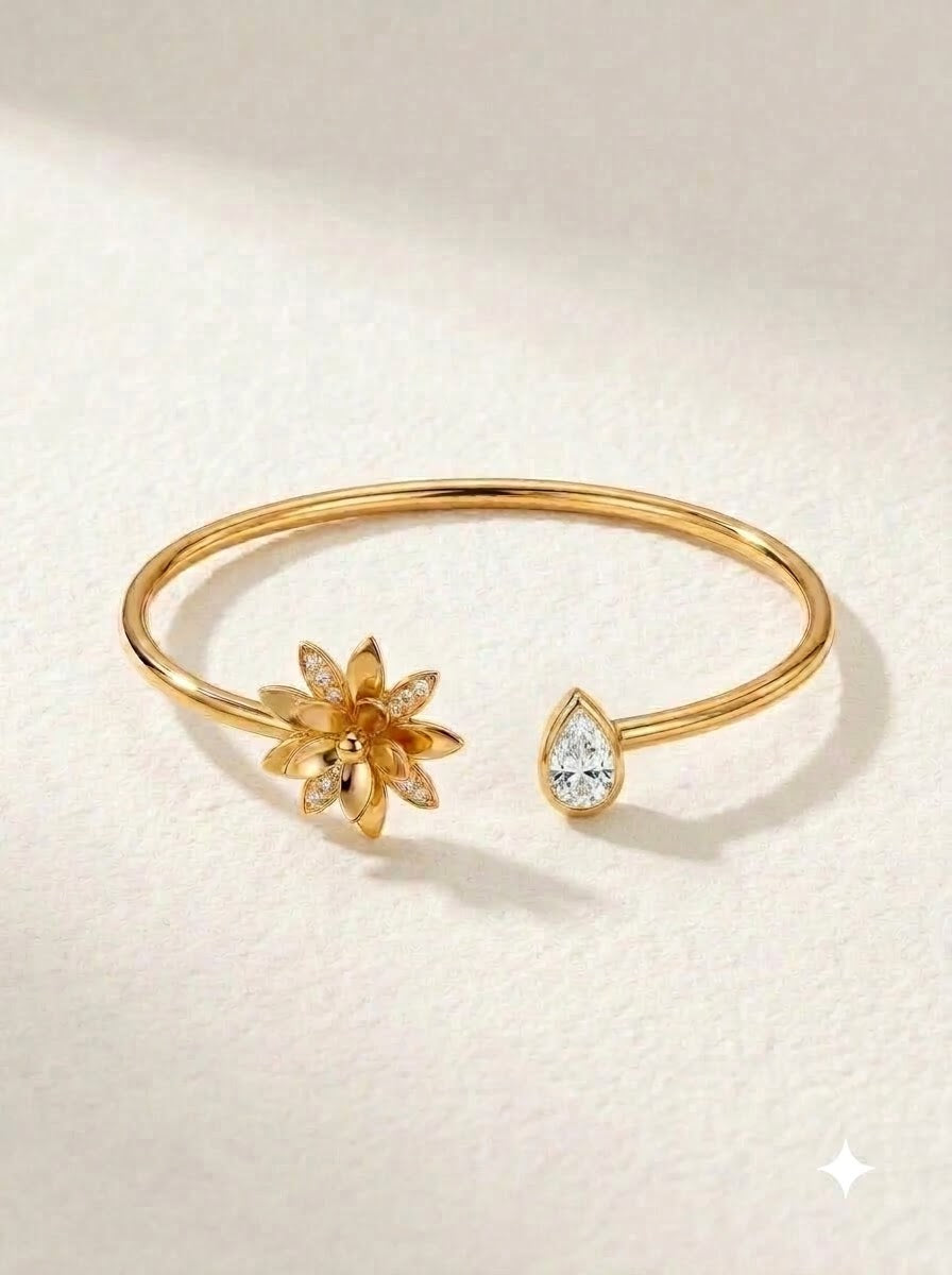 Golden Bloom Cuff