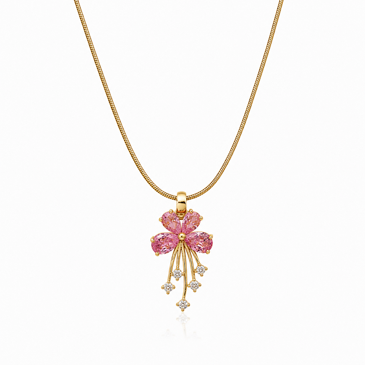 Blush Bloom Drop Necklace