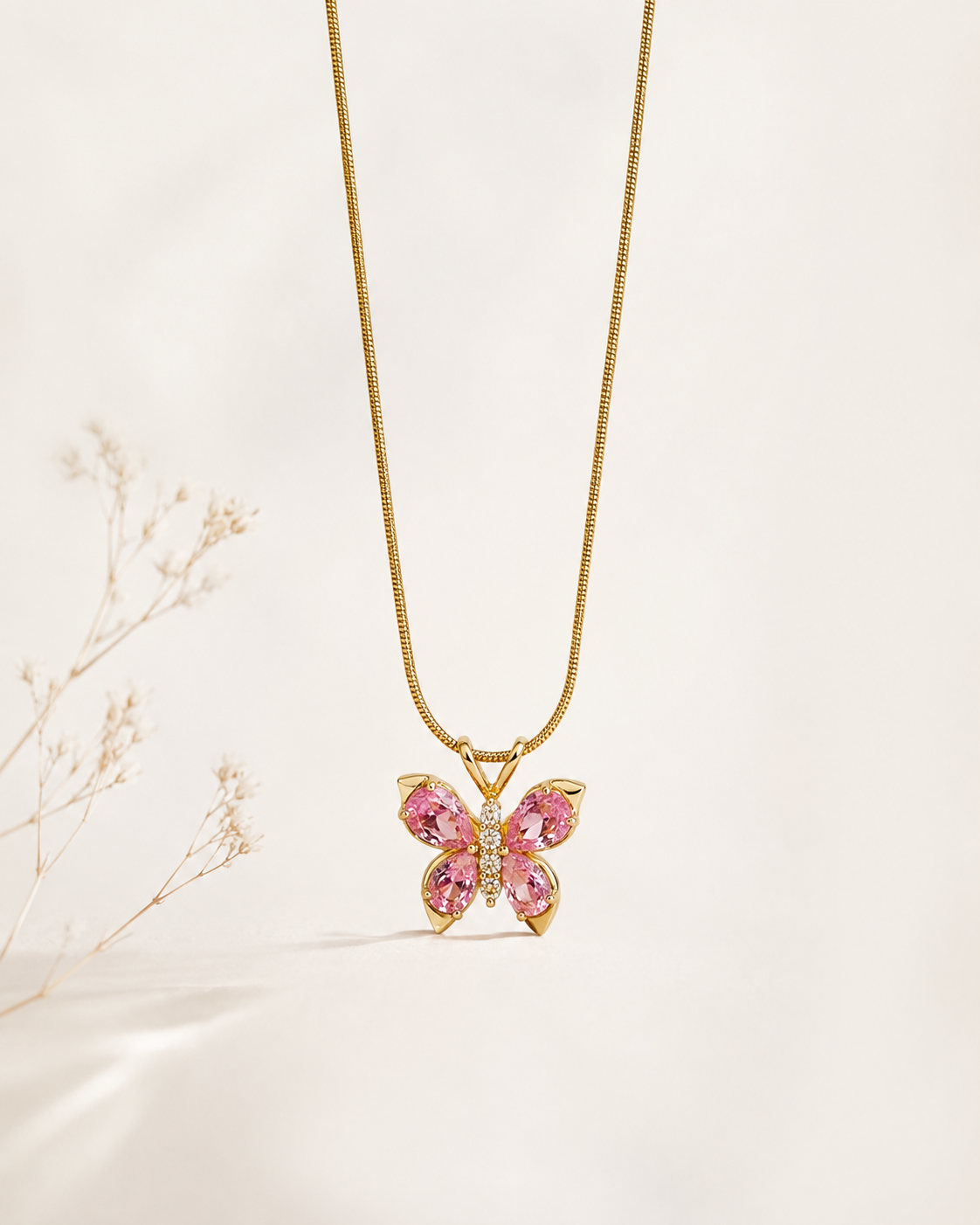 Blush Flutter Necklace
