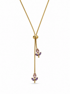 Petal Drop Lariat Necklace