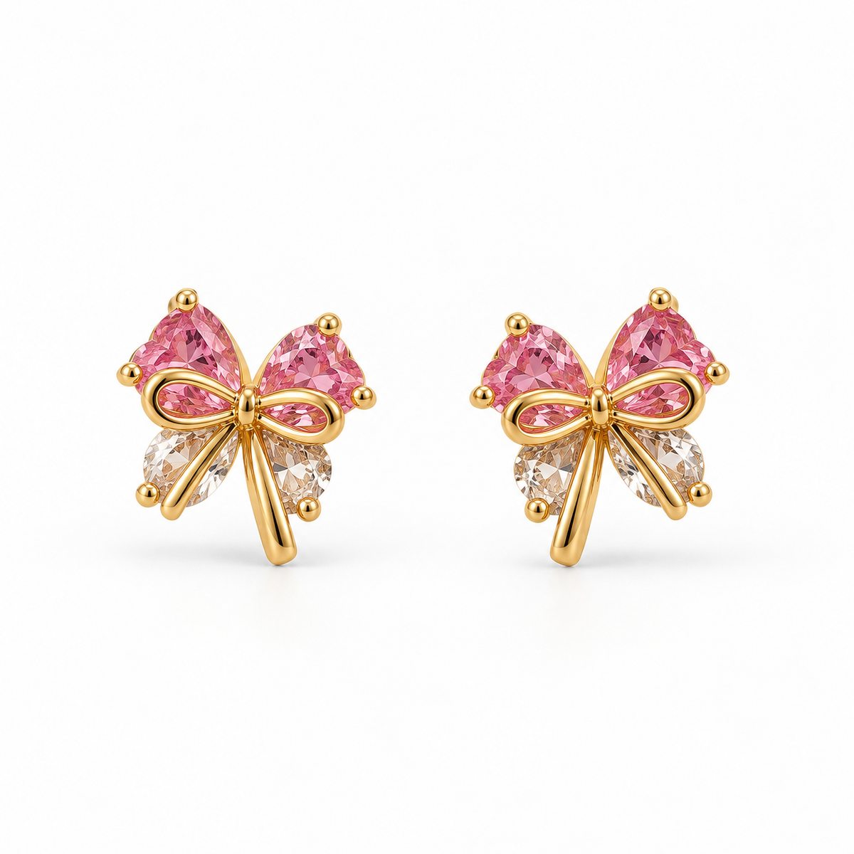 Ribbon Bow Studs