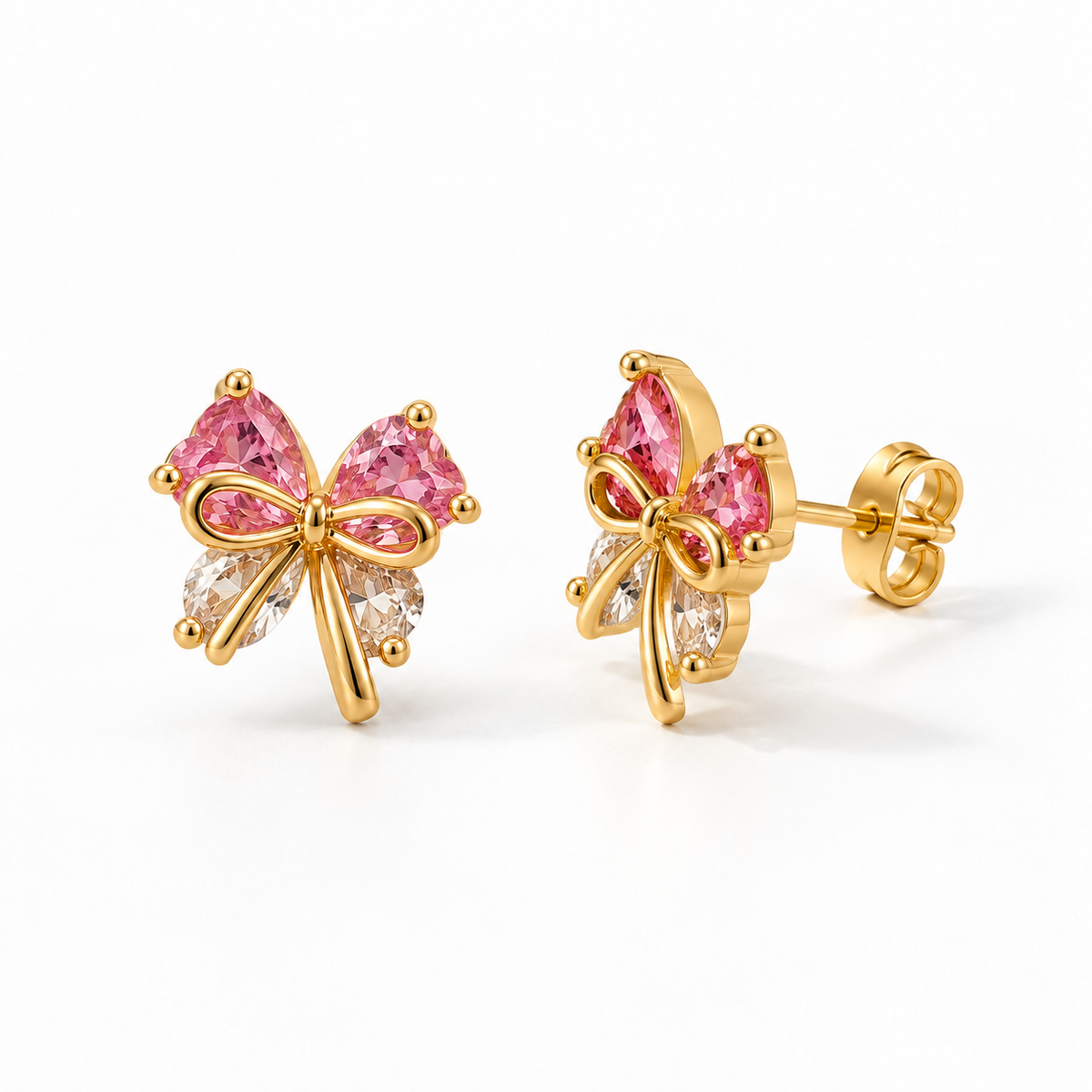Ribbon Bow Studs