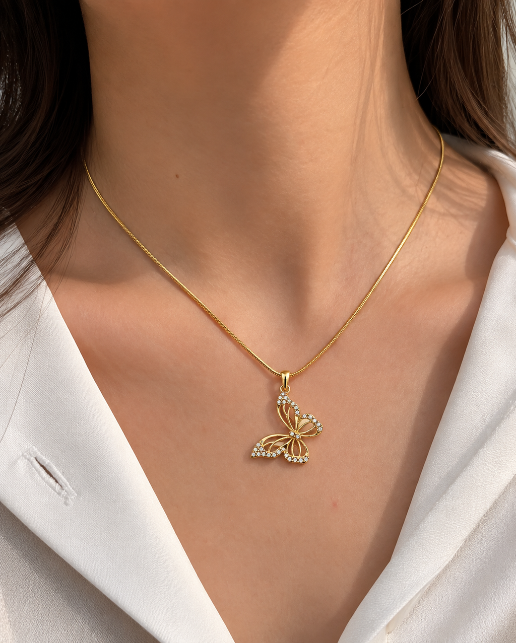 Golden Flutter Necklace