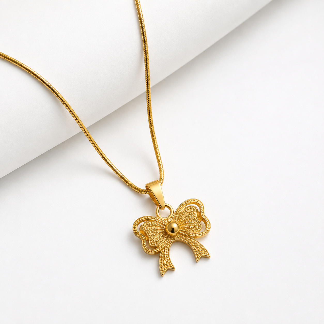 Bow Pendant Necklace