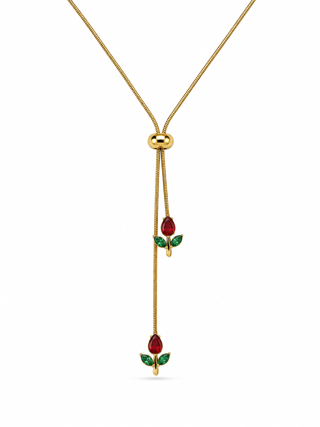 Petal Drop Lariat Necklace