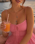 Petal Drop Lariat Necklace