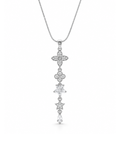 Silver Bloom Drop Necklace