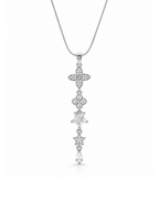 Silver Bloom Drop Necklace